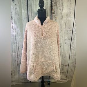 EUC Beautiful Sherpa Pullover Sweater With Front Pocket